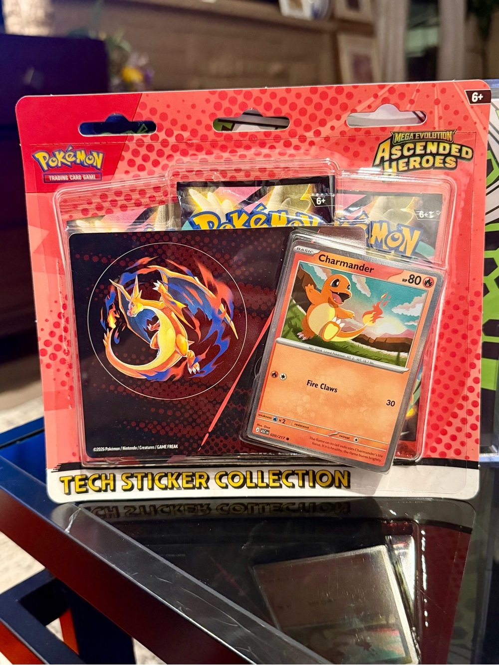 Pokemo Mega Evolution Ascended Heroes Tech Sticker Collection Charmander